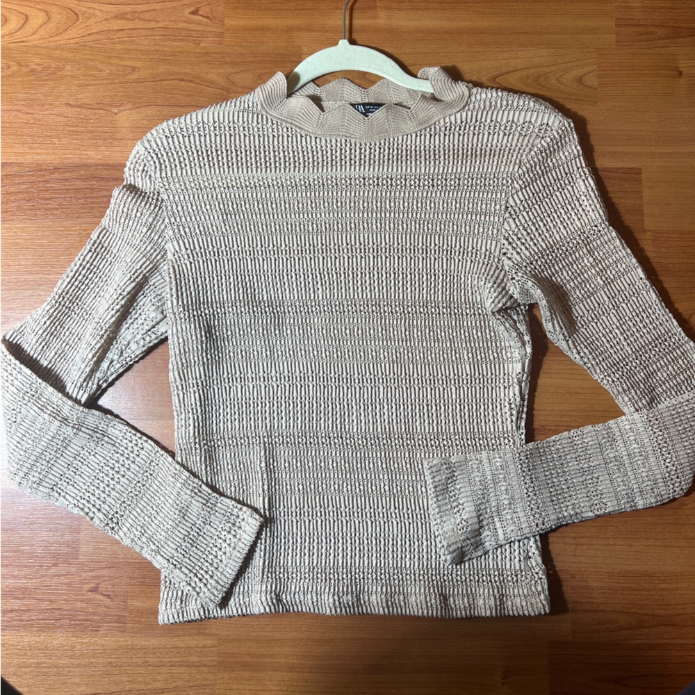 Zara Light Nude Mesh Top